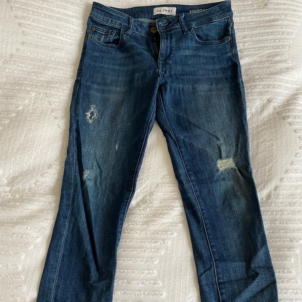 DL1961 Margaux Instasculpt distressed skinny